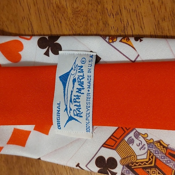 Ralph Marlin 1991 Novelty Casino Playing Cards Print Polyester Necktie USA Made - Picture 4 of 7